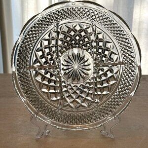 Anchor Hocking Wexford 11" Divided 5 Section Relish Tray Pressed Glass 1960’s